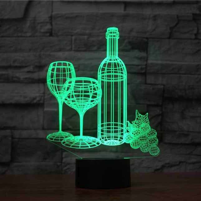 3D Nightlight Wine Night