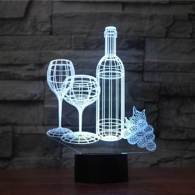 3D Nightlight Wine Night